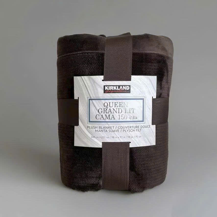 Chăn Lông Cừu Kirkland Signature Plush Blanket Queen 150cm – Siêu Mềm, Siêu Ấm, Hàng Nhập Từ Costco UK