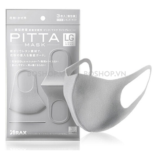 Khẩu Trang PITTA MASK Nhật Bản Set 3 Chiếc – Thoáng Mát, Ôm Sát, Tái Sử Dụng Nhiều Lần