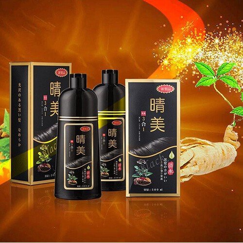 Dầu Gội Nhuộm Tóc Phủ Bạc Komi Nhật Bản 500ml - Phủ Bạc Nhanh, Dưỡng Tóc Mềm Mượt