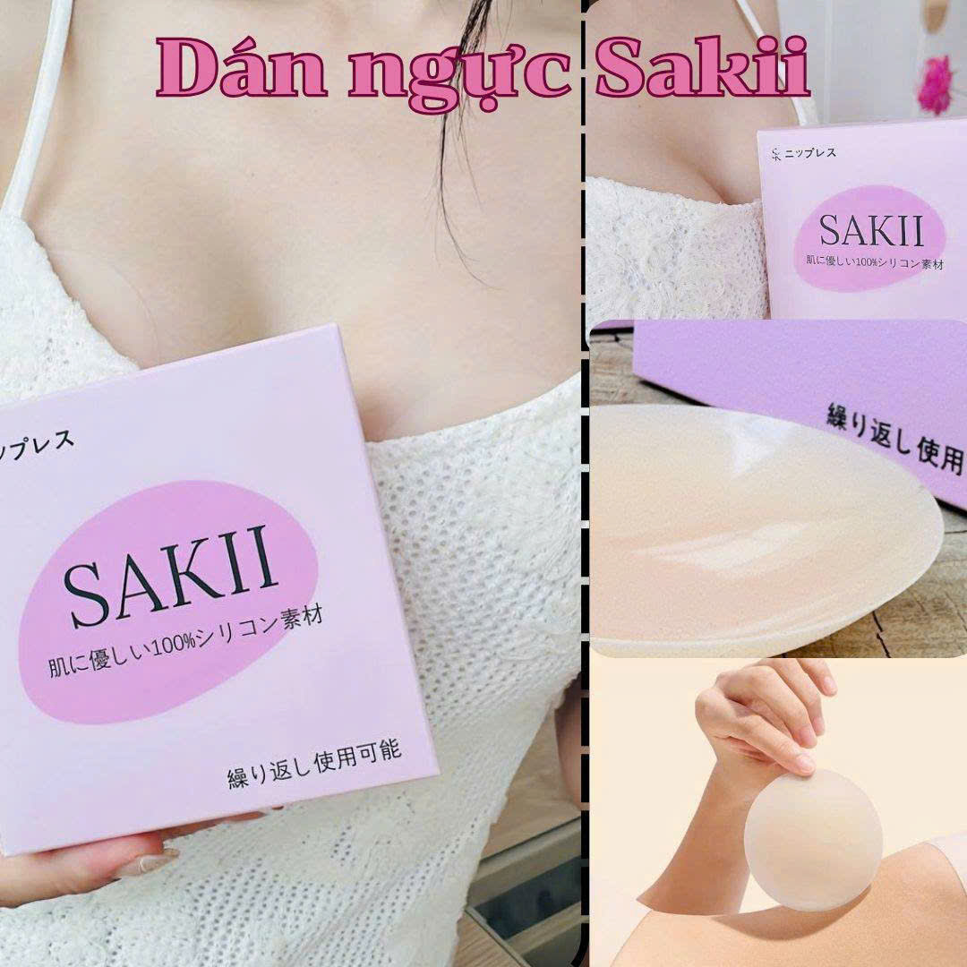 Miếng dán ngực SAKII – Hộp 2 Set (4 Miếng) giải pháp nâng đỡ tự nhiên, tự tin diện mọi trang phục