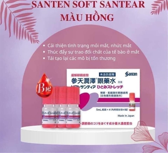 Nước mắt nhân tạo Santen Soft Santear 5ml – Giải pháp cho đôi mắt khô mỏi