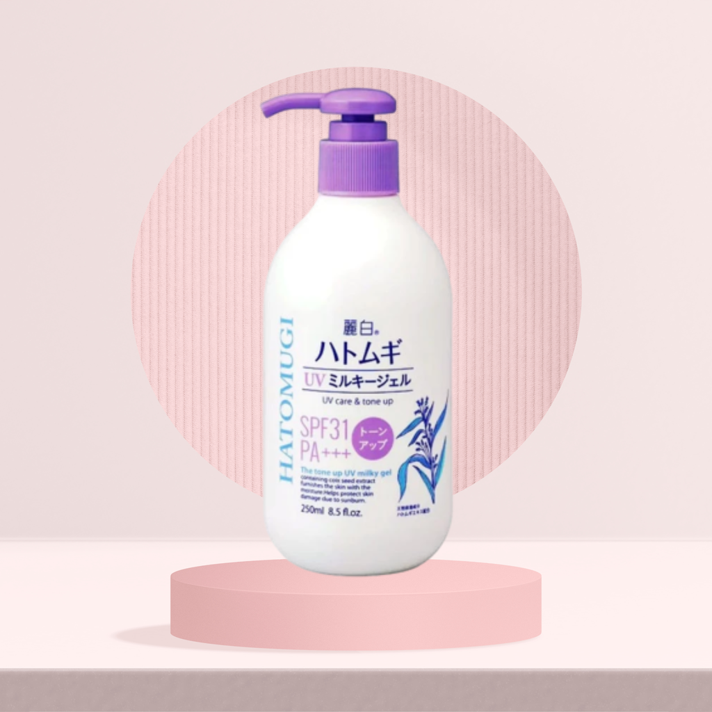 Sữa Dưỡng Thể Chống Nắng Hatomugi SPF31 PA+++ Nhật Bản 250ml – Dưỡng Ẩm, Bảo Vệ Da Mỗi Ngày