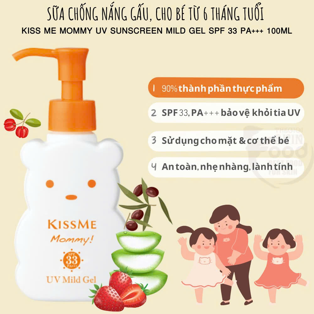 Kem Chống Nắng Trẻ Em Kiss Me Mommy SPF33 PA+++ – Dịu Nhẹ, An Toàn Cho Bé Từ 6 Tháng Tuổi