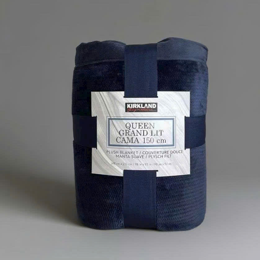 Chăn Lông Cừu Kirkland Signature Plush Blanket Queen 150cm – Siêu Mềm, Siêu Ấm, Hàng Nhập Từ Costco UK