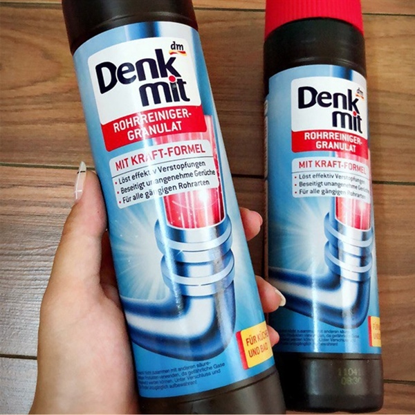 Bột thông cống Denkmit Rohrreiniger Granulat 600g – Hỗ trợ thông tắc đường ống hiệu quả