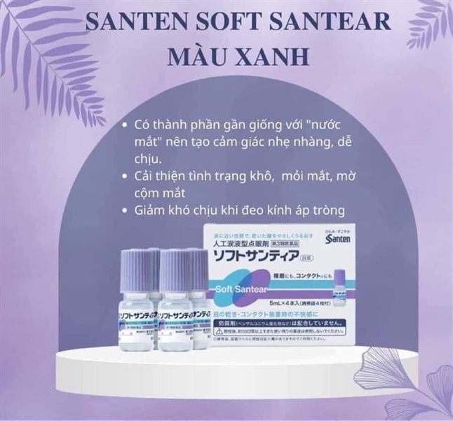 Nước mắt nhân tạo Santen Soft Santear 5ml – Giải pháp cho đôi mắt khô mỏi