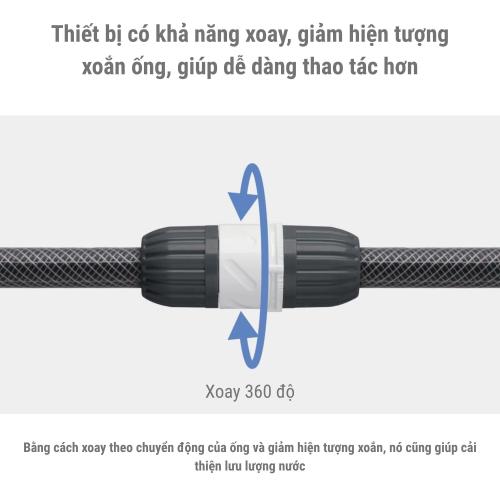 Đầu nối xoay 360 độ Takagi G015CG – Linh hoạt mọi góc tưới, chống gập ống hiệu quả