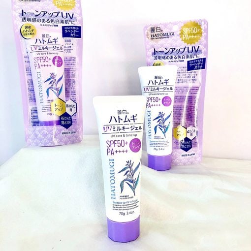 Gel Chống Nắng Nâng Tông Hatomugi SPF50+ PA++++ – Bảo Vệ Da Toàn Diện, Nâng Tông Tự Nhiên
