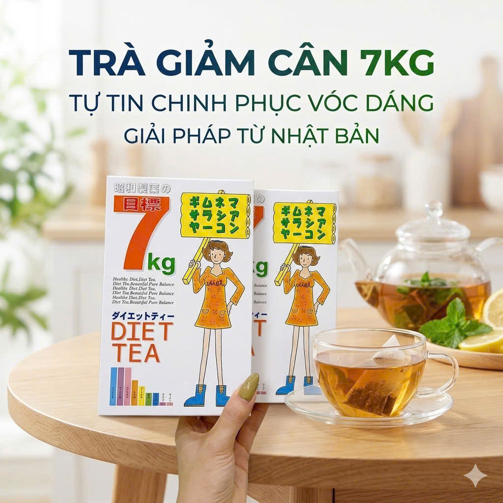 Trà Giảm Cân 7kg Nhật Bản – Hỗ Trợ Kiểm Soát Cân Nặng, Thanh Lọc Cơ Thể, Vóc Dáng Thon Gọn