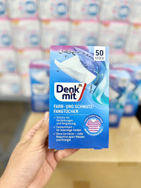 Giấy Chống Phai Màu Denkmit 50 Tờ Đức – Hỗ Trợ Giặt Chung Quần Áo