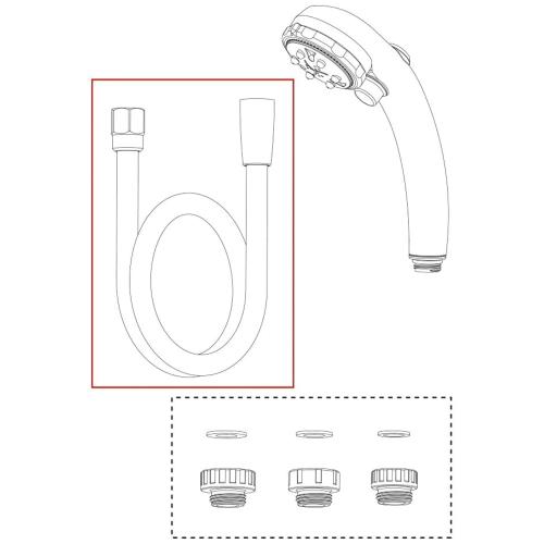 Dây vòi hoa sen Takagi cút nối đồng chịu nhiệt XJZ0030 - 1.6m