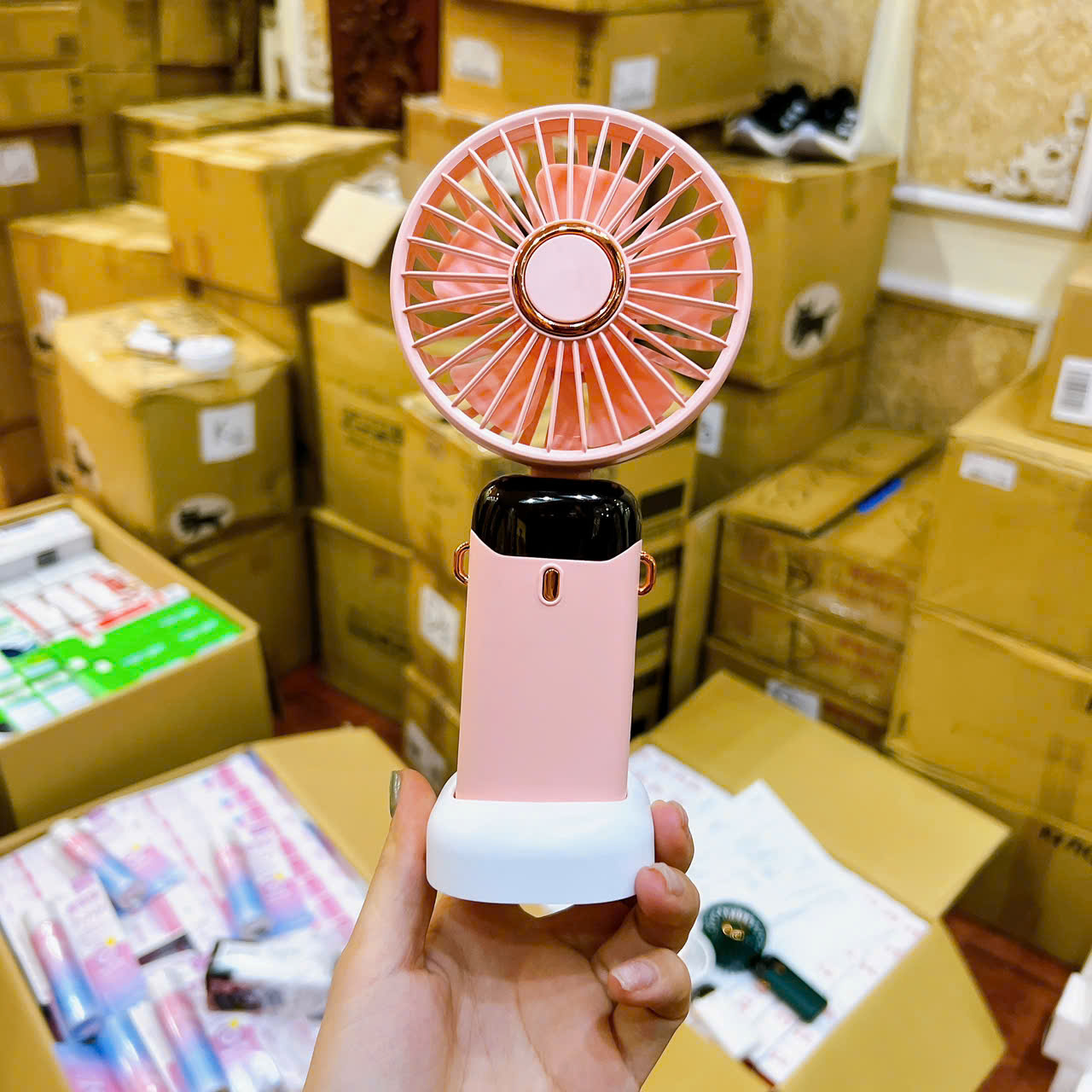 Quạt Cầm Tay Mini 5 Chế Độ Gió – Hàng Nhật Chính Hãng | Làm Mát Mọi Lúc, Mọi Nơi