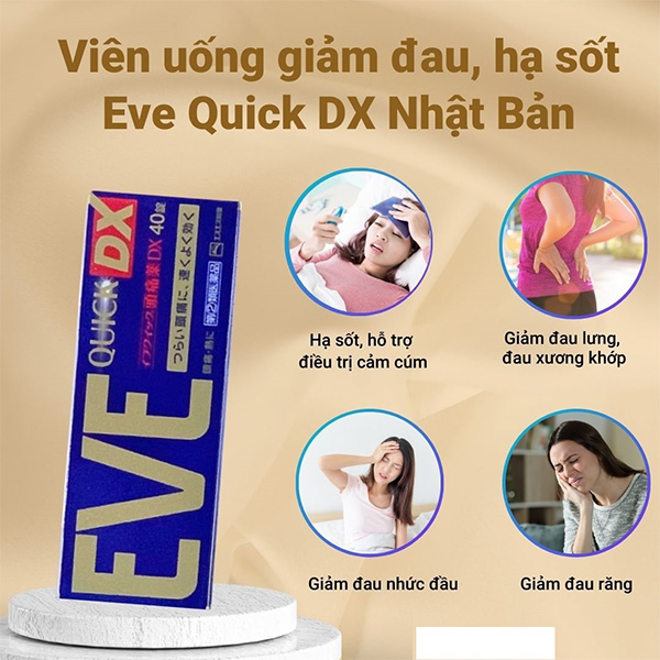 Thuốc giảm đau, hạ sốt EVe Quick - Nhật Bản