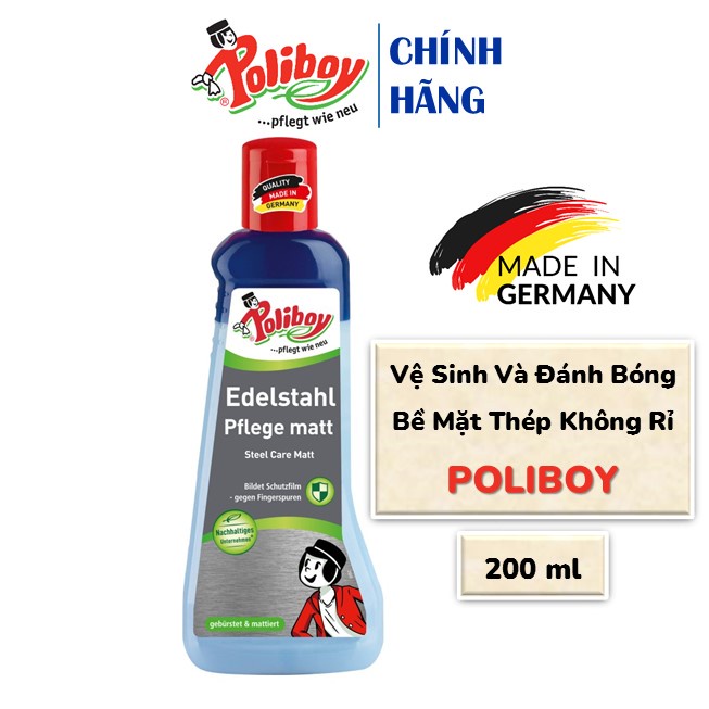 Dung dịch lau chùi & làm bóng inox, thép không gỉ cao cấp từ Đức - Edelstahl Pflege Matt