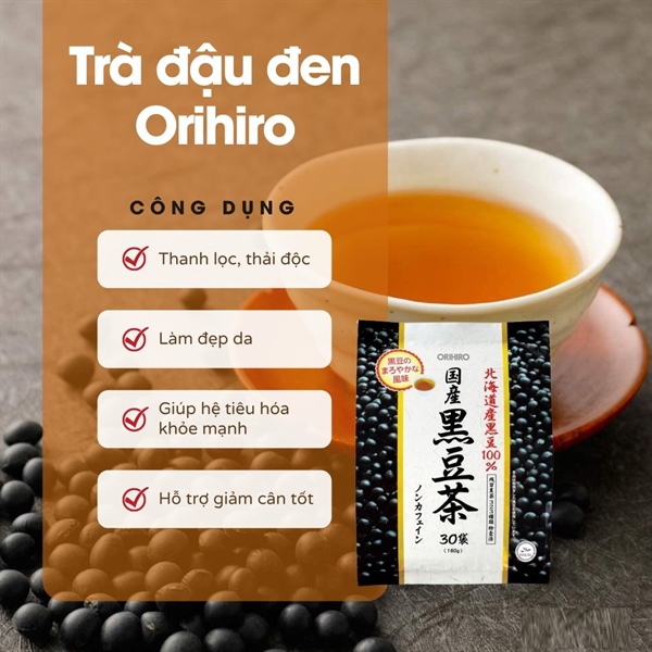 Trà đậu đen Orihiro 30g, thải độc giảm cân