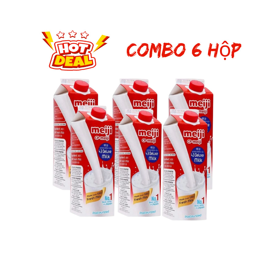 Sữa Tươi Thanh Trùng Meiji cao câp giàu béo - Premium Milk 946ml (4.3 Deluxe Milk)