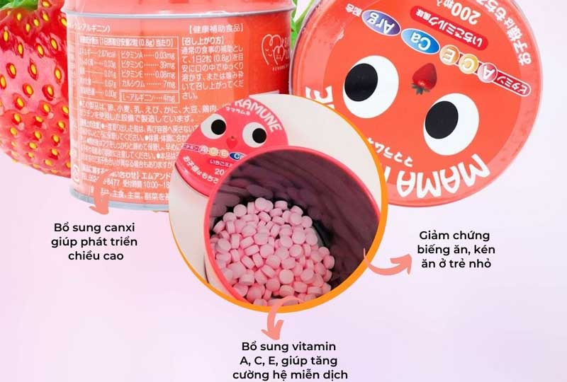 Kẹo biếng ăn Mama Rumane - Vitamine tổng hợp cho bé ăn ngon miếng (200V)