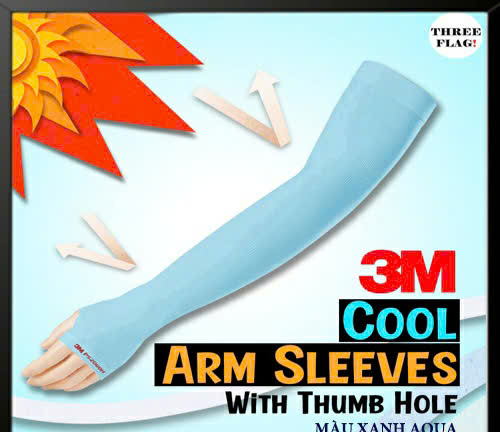 Ống tay chống nắng xỏ ngón 3M Mipan AquaX UV Protection Cool Wristlet PS2000H