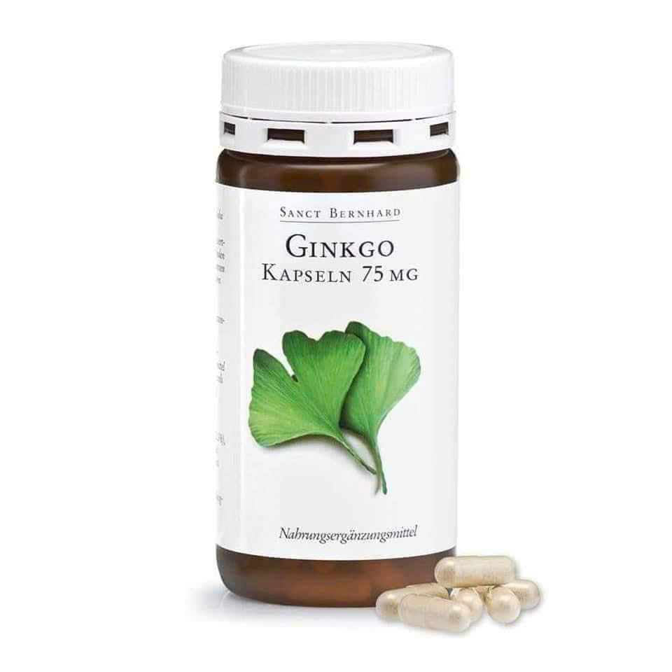 Viên Uống Bổ Não Ginkgo Kapseln Sanct Bernhard 120 viên – Hỗ Trợ Tuần Hoàn Máu Não, Cải Thiện Trí Nhớ