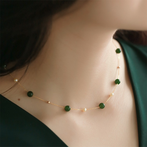 Dây chuyền vàng mã não nổi bật