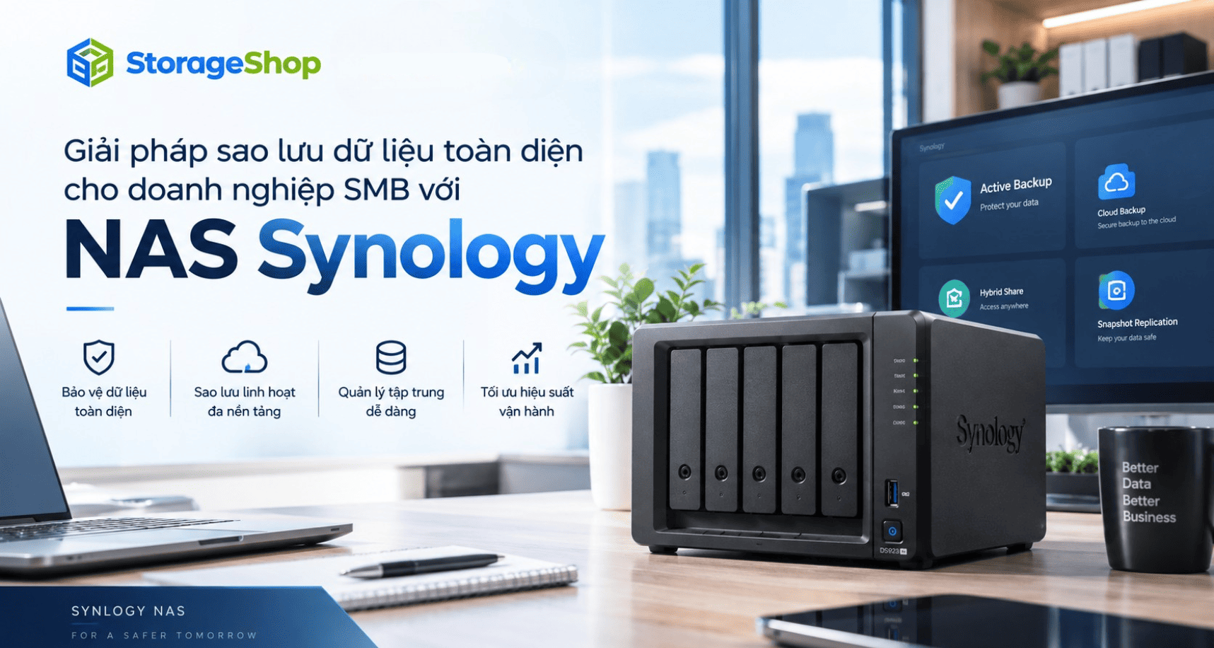 Giải pháp sao lưu dữ liệu toàn diện cho doanh nghiệp SMB với NAS Synology
