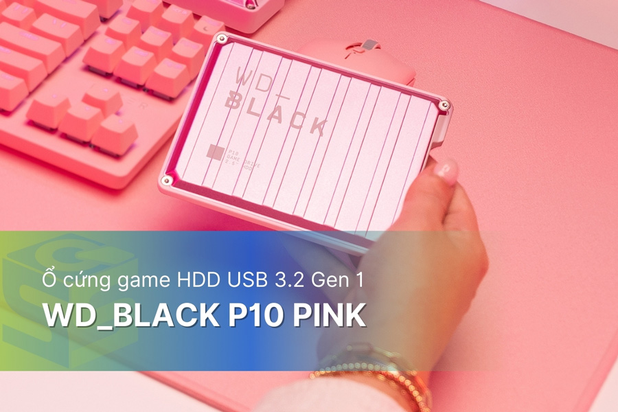 Review ổ cứng game WD_Black P10 Pink - HDD 2.5 inch USB 3.2 Gen1 130Mbps