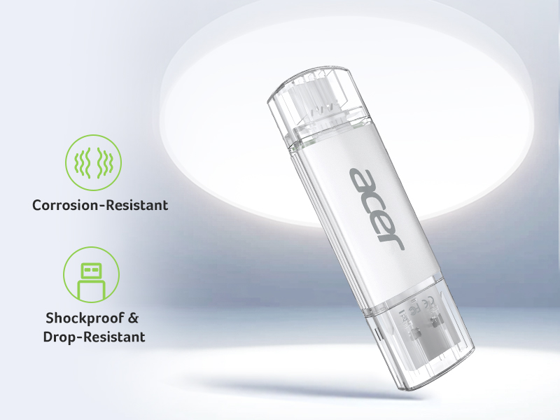 usb 2 đầu type-a và type-c acer ut300