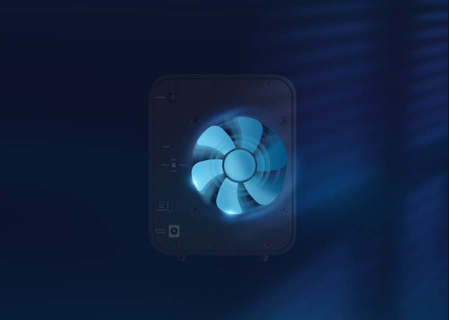 das 2-bay terramaster d2-320 hoạt động yên tĩnh