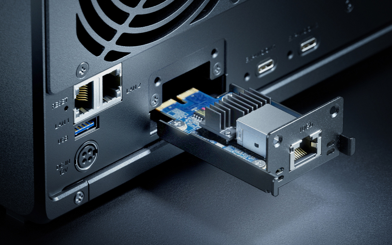 khe nâng cấp mạng cho thiết bị nas synology