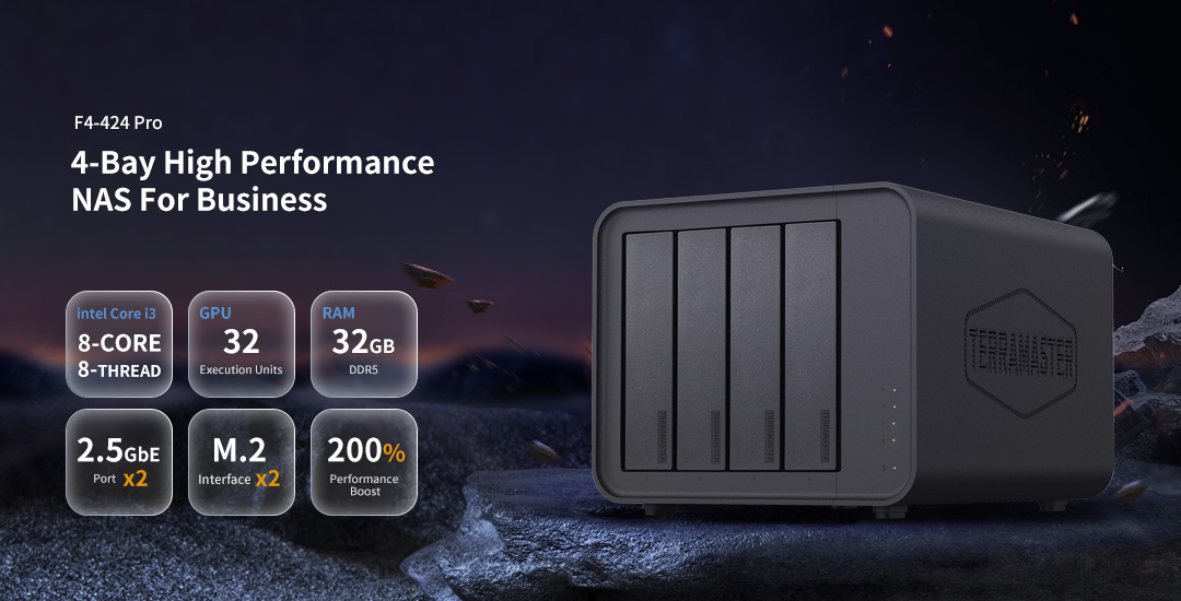 nas 4 bay terramaster f4-424 pro danh cho smb