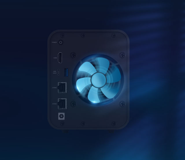 nas 2 khay terramaster f2-424 quạt tản nhiệt