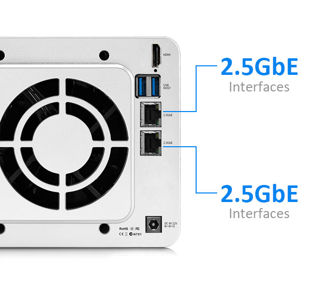 nas 4 khay terramaster f4-423 hai cổng ethernet 2.5gbe