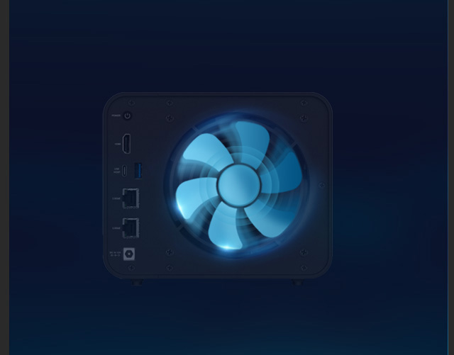 nas 4 khay terramaster f4-424 quạt tản nhiệt thông minh