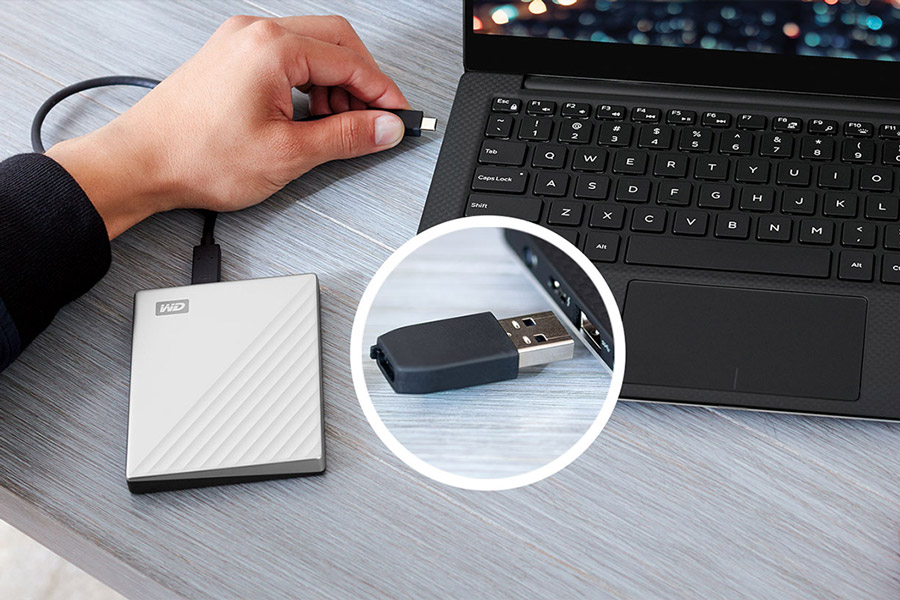 ổ cứng di động usb-c my passport ultra cáp usb-c-to-a