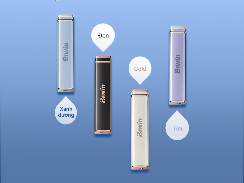 ổ cứng ssd di động biwin pd2000 xanh dương, đen, tím, vàng gold