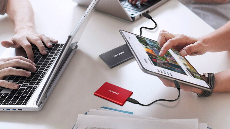 o cung ssd di dong samsung t7 tuong thích rộng