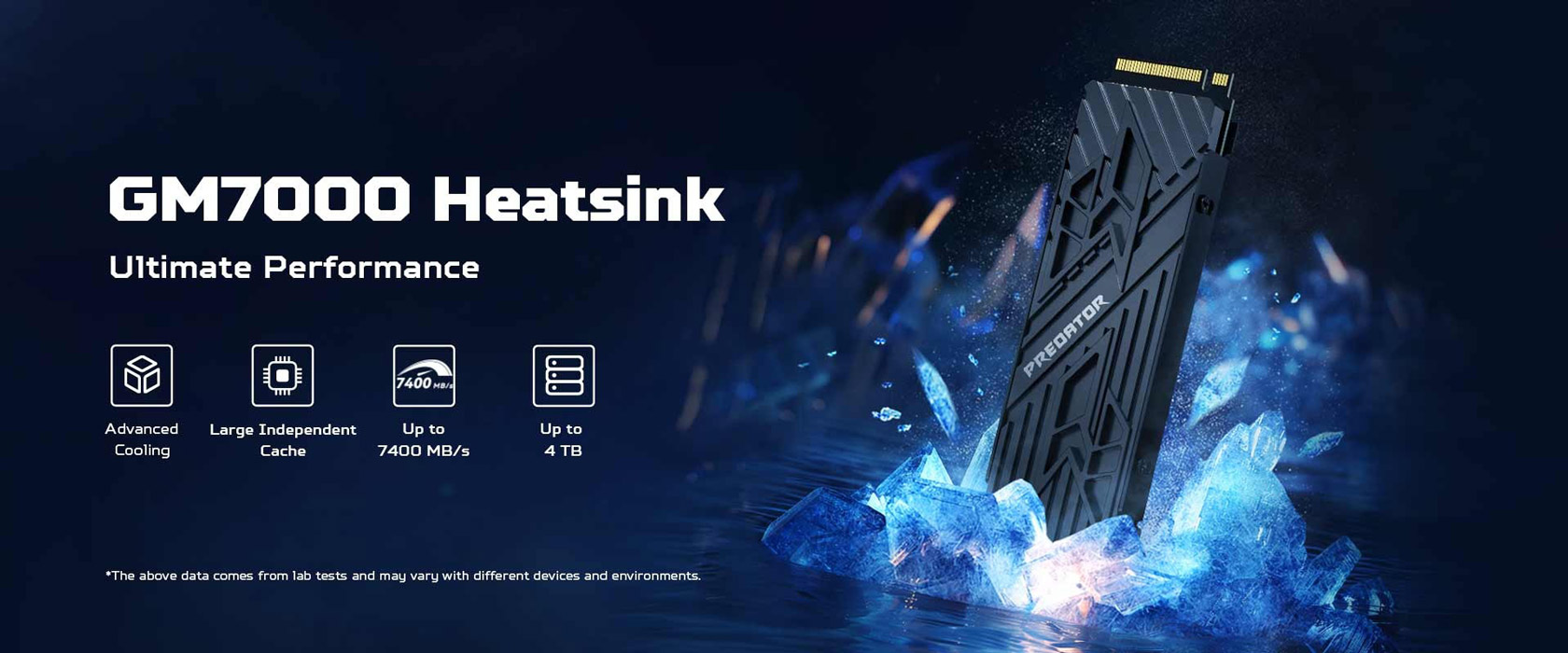 ổ cứng ssd predator gm7000 heatsink pcie 4.0 nvme