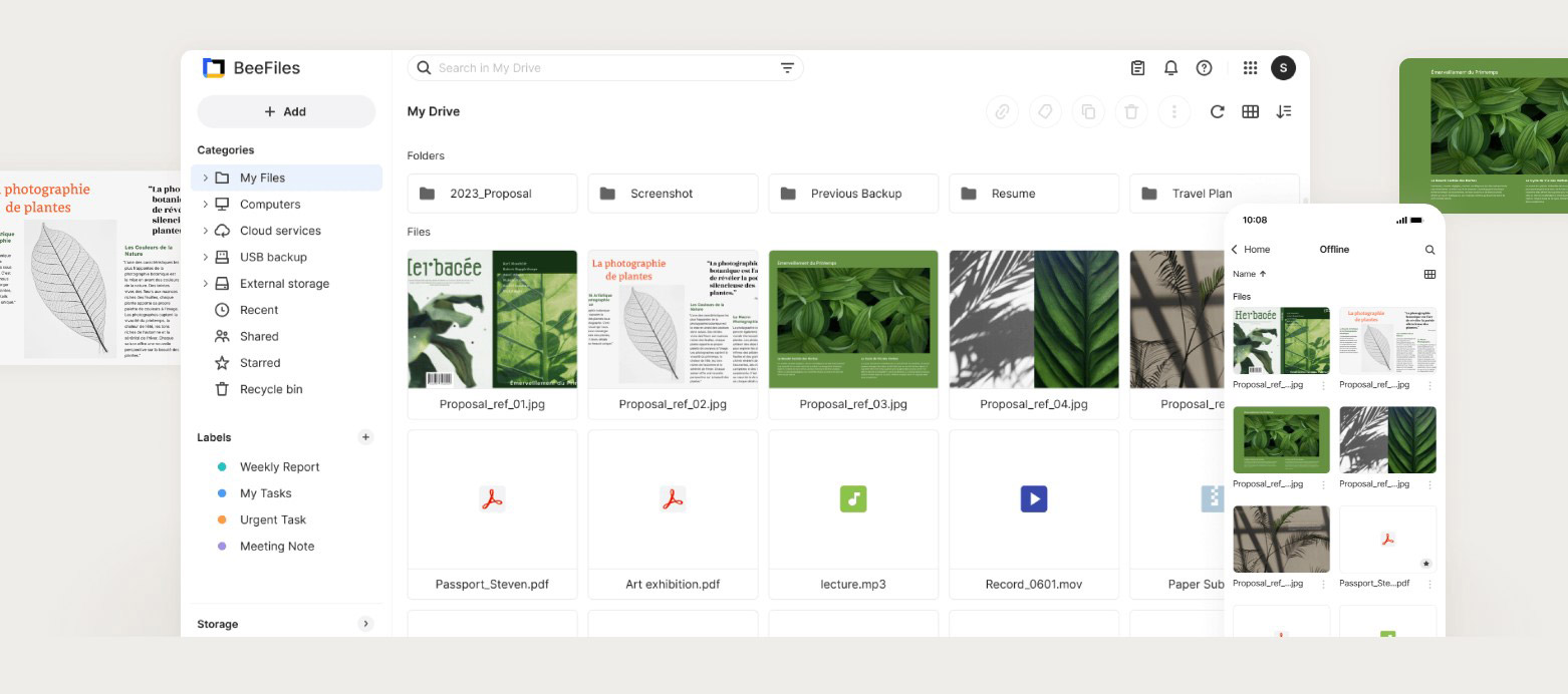 quan ly dữ liệu trên ổ cứng beestation bằng ổ cứng beedrive