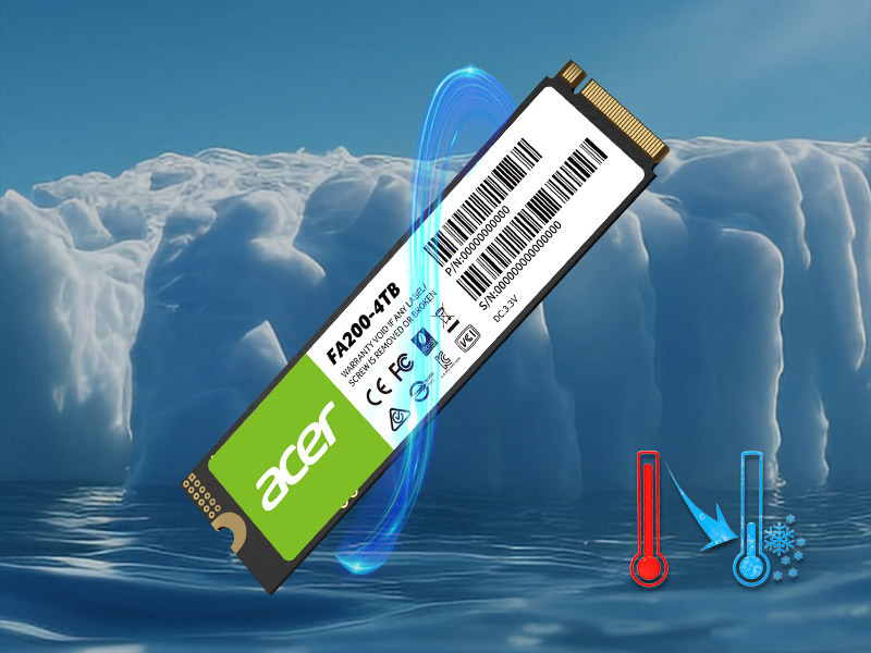 acer fa200 ssd m.2 pcie 4 nvme 2 kiểm soát nhiệt