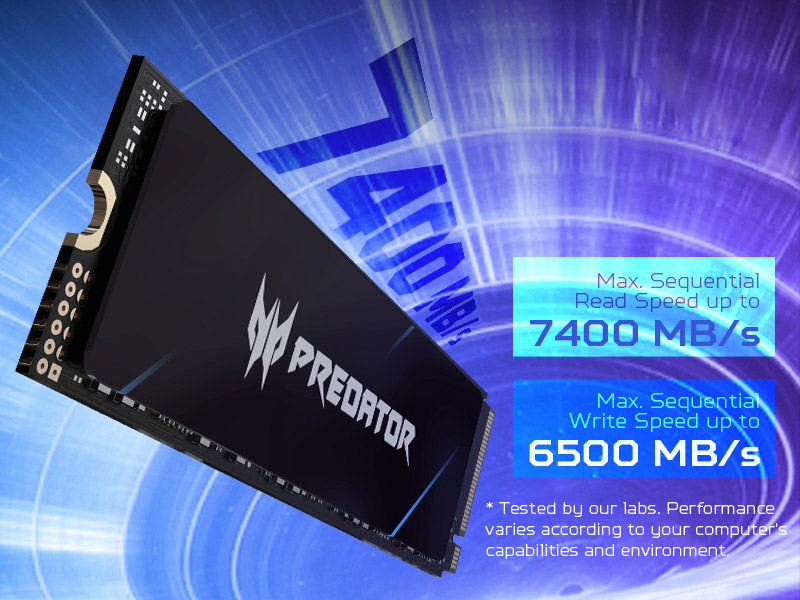 ổ cứng ssd predator gm7 tốc độ 7400mb/s