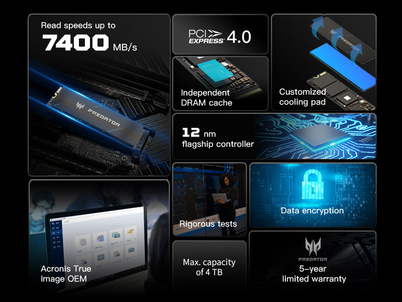 ssd predator gm7000 m.2 pcie 4.0 nvme 1.4