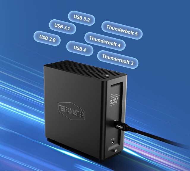 TerraMaster D4 SSD sử dụng chuẩn USB4 40Gbps