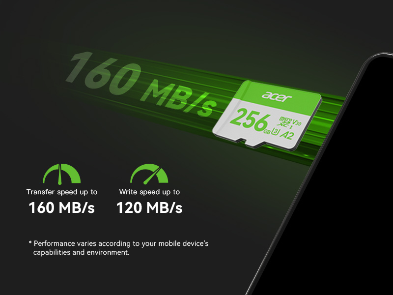 thẻ nhớ microsd acer msc300 tốc độ 160mb/s