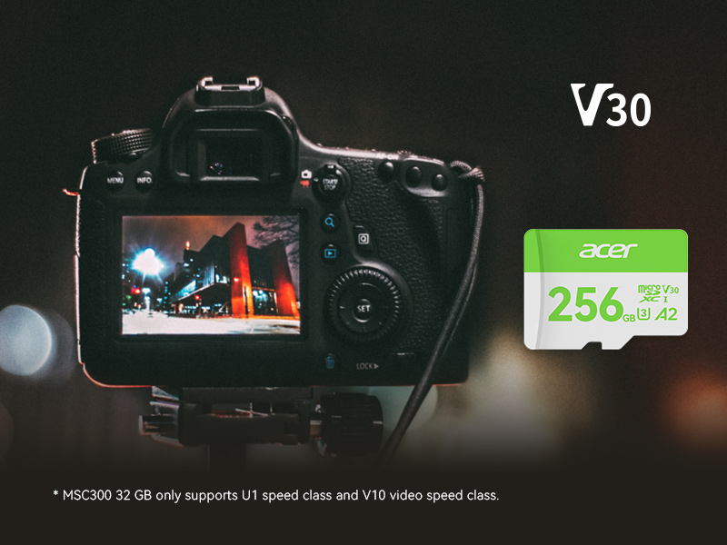 thẻ nhớ microsd acer msc300 quay video 4k