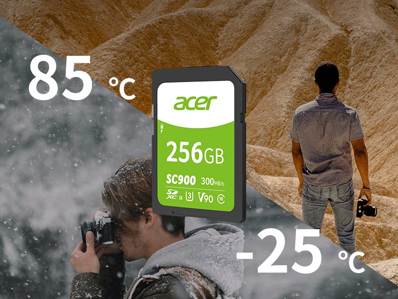 thẻ nhớ sd acer sc900 uhs-ii u3 v90 quay video 4k