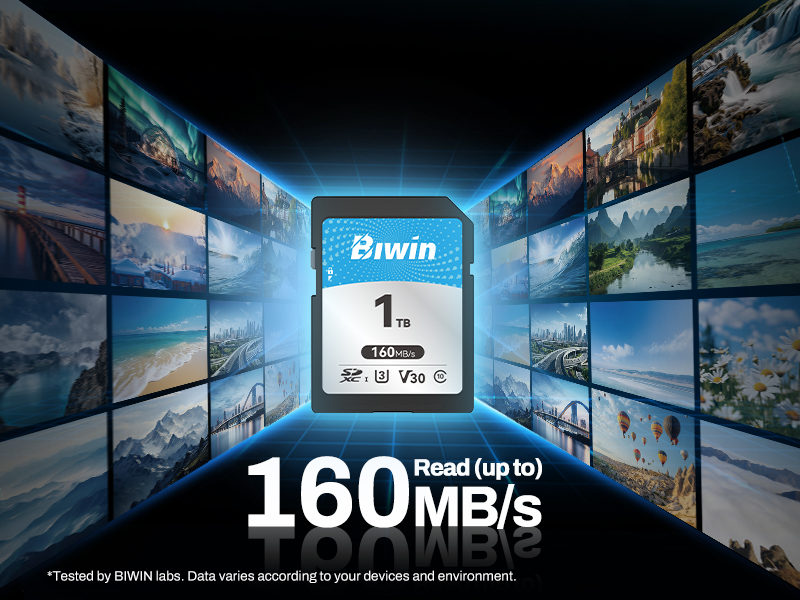 thẻ nhớ sdxc biwin sd160 tốc độ đọc lên đến 160mb/s