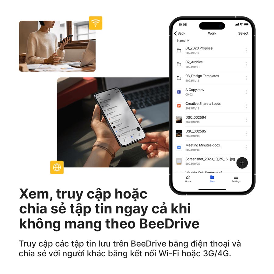ứng dụng beedrive dành cho điện thoại di động