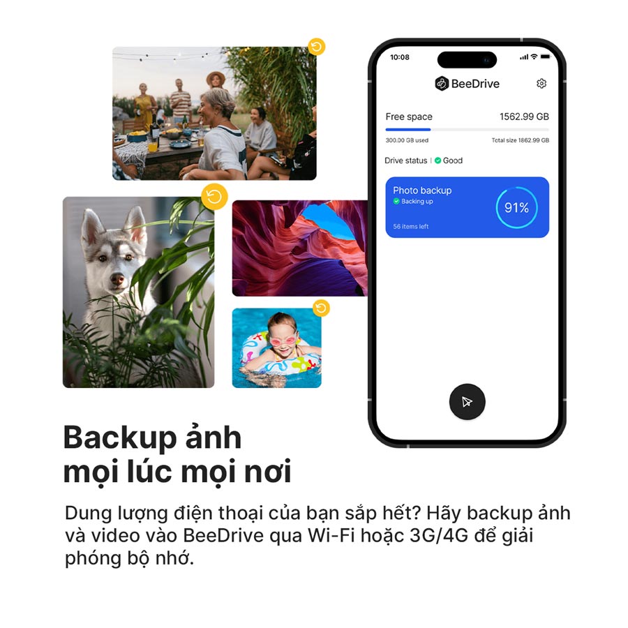 ứng dụng beedrive dành cho điện thoại di động