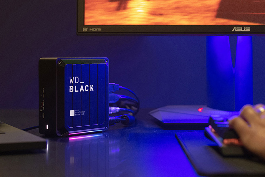 ổ cứng ssd di động wd_black d50 game dock thunderbolt 3