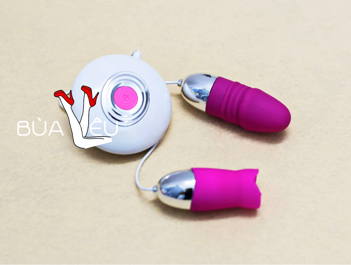 Trứng rung tình yêu mini 2 đầu Vibrating